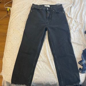 Ankle straight ultra high rise